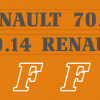 Jeu de bandeaux adhésifs pour Renault RVB-070-14F