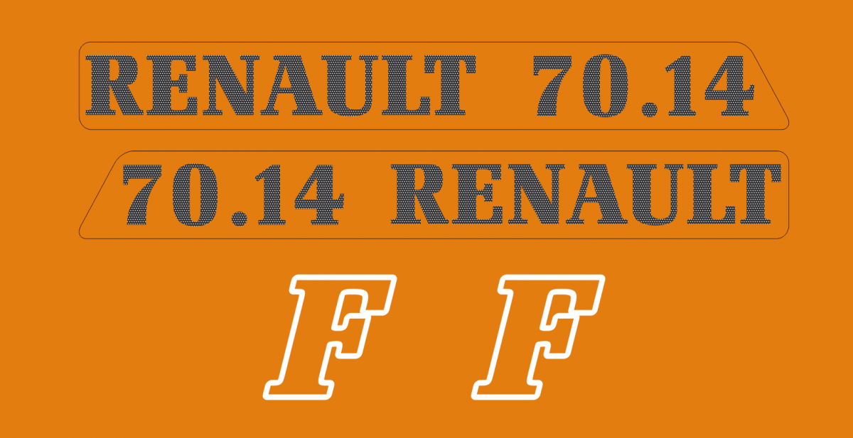Jeu de bandeaux adhésifs pour Renault RVB-070-14F