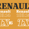 Jeu de bandeaux adhésifs pour Renault RVB-103-14TX16