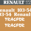 Jeu de bandeaux adhésifs pour Renault RVB-103-54Tracfor