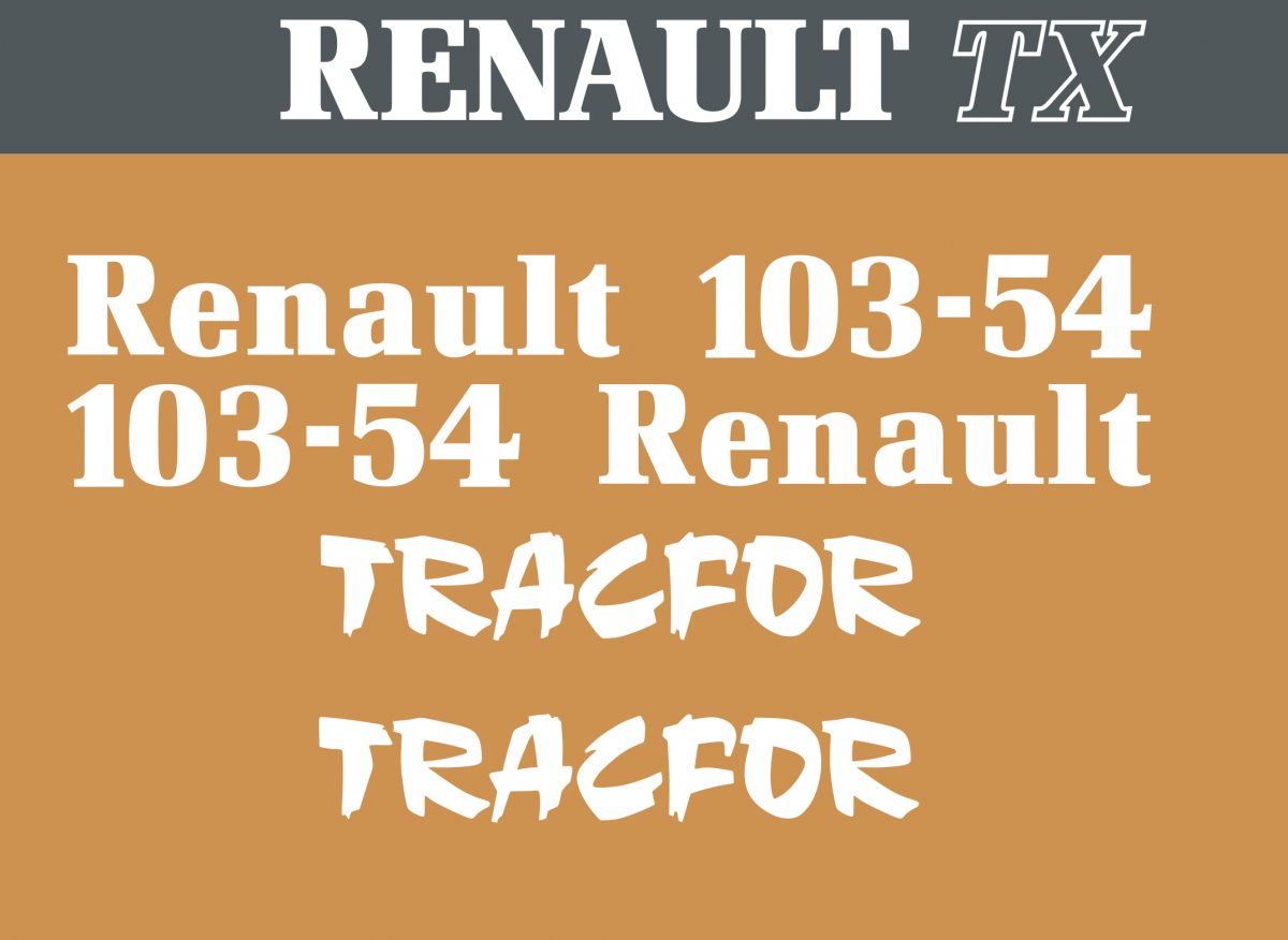 Jeu de bandeaux adhésifs pour Renault RVB-103-54Tracfor