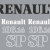 Jeu de bandeaux adhésifs pour Renault RVB-106-14SP