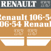 Jeu de bandeaux adhésifs pour Renault RVB-106-54TS