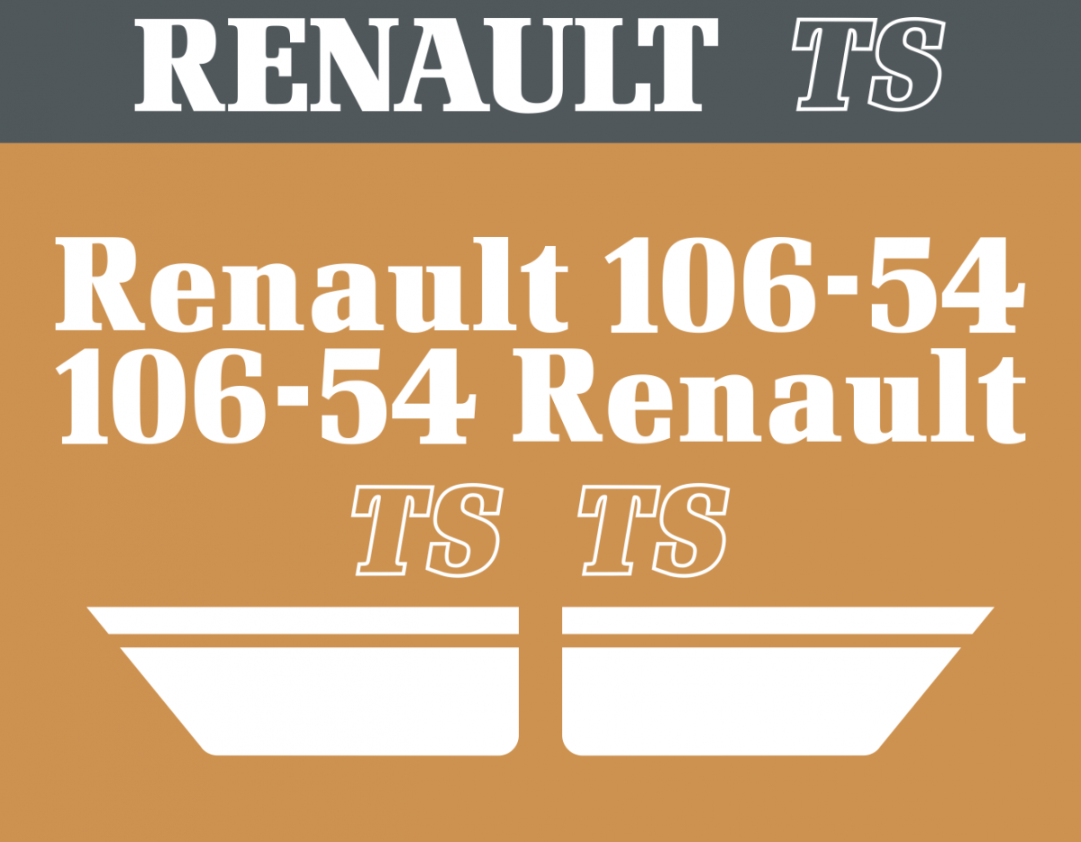 Jeu de bandeaux adhésifs pour Renault RVB-106-54TS
