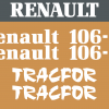 Jeu de bandeaux adhésifs pour Renault RVB-106-54Tracfor