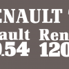 Jeu de bandeaux adhésifs pour Renault RVB-120-54TZ