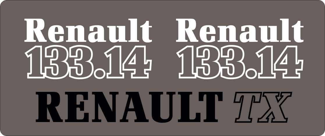 Jeu de bandeaux adhésifs pour Renault RVB-133-14TX