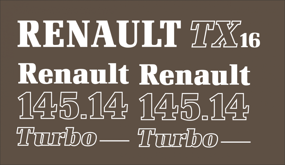 Jeu de bandeaux adhésifs pour Renault RVB-145-14TX16