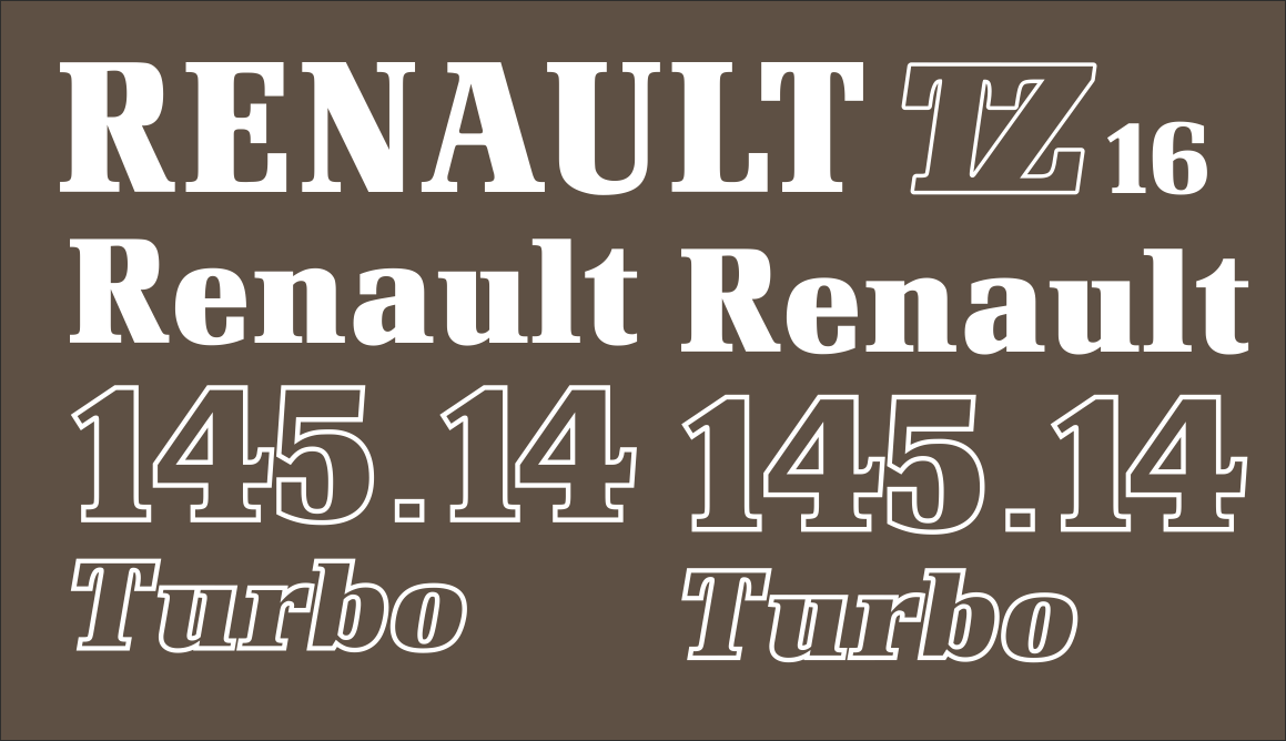 Jeu de bandeaux adhésifs pour Renault RVB-145-14TZ16