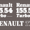 Jeu de bandeaux adhésifs pour Renault RVB-155-54TX