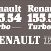 Jeu de bandeaux adhésifs pour Renault RVB-155-54TZ