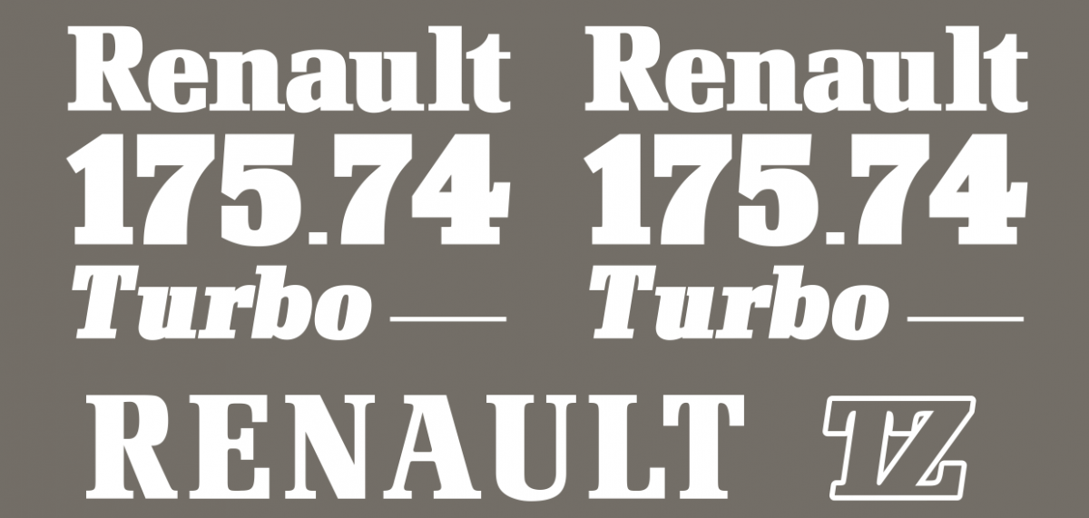 Jeu de bandeaux adhésifs pour Renault RVB-174-74TZ