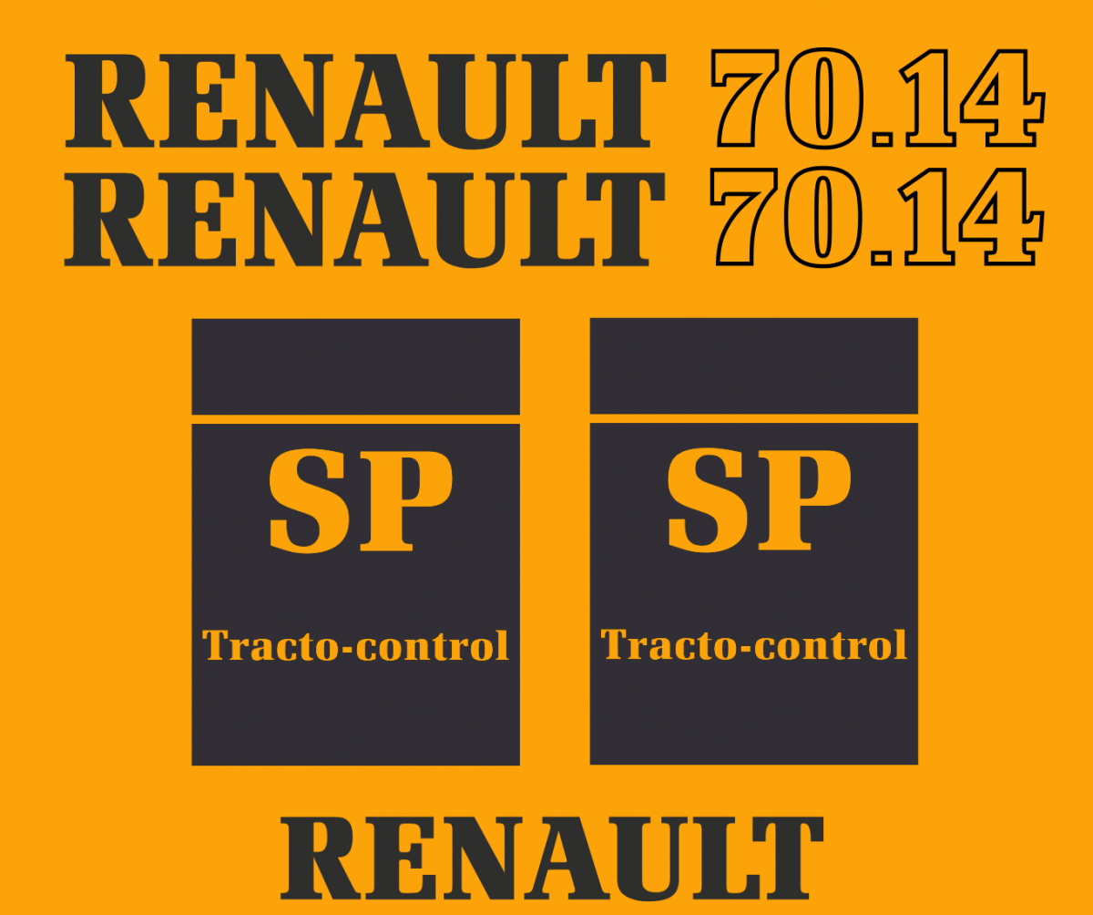 Jeu de bandeaux adhésifs pour Renault RVB-70-14SP