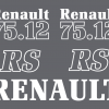 Jeu de bandeaux adhésifs pour Renault RVB-75-12RS