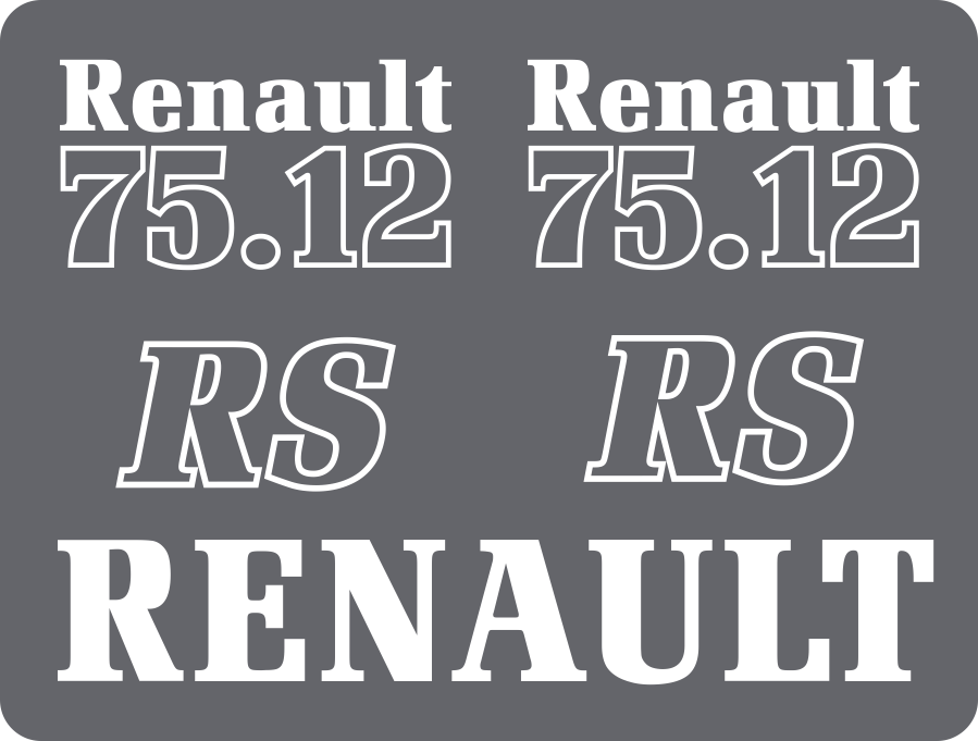 Jeu de bandeaux adhésifs pour Renault RVB-075-12RS