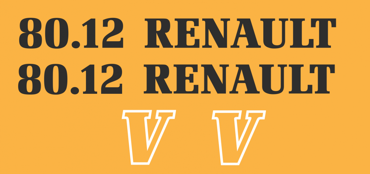 Jeu de bandeaux adhésifs pour Renault RVB-080-12V