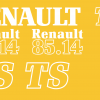 Jeu de bandeaux adhésifs pour Renault RVB-85-14TS