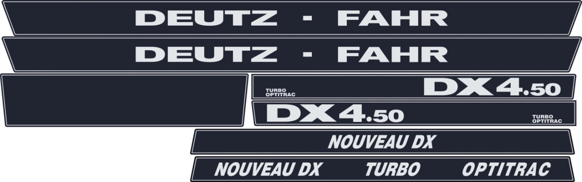 Jeu de bandeaux adhésifs pour Deutz-DX-04.50