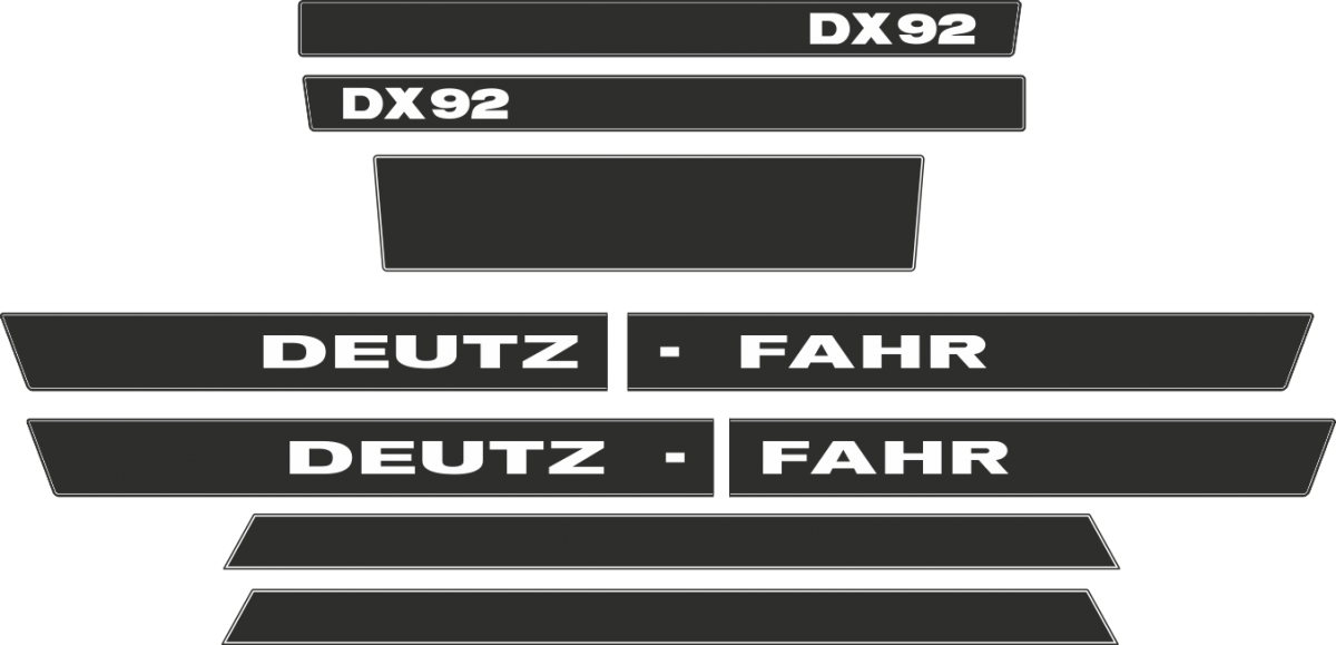 Jeu de bandeaux adhésifs pour Deutz-DX-092