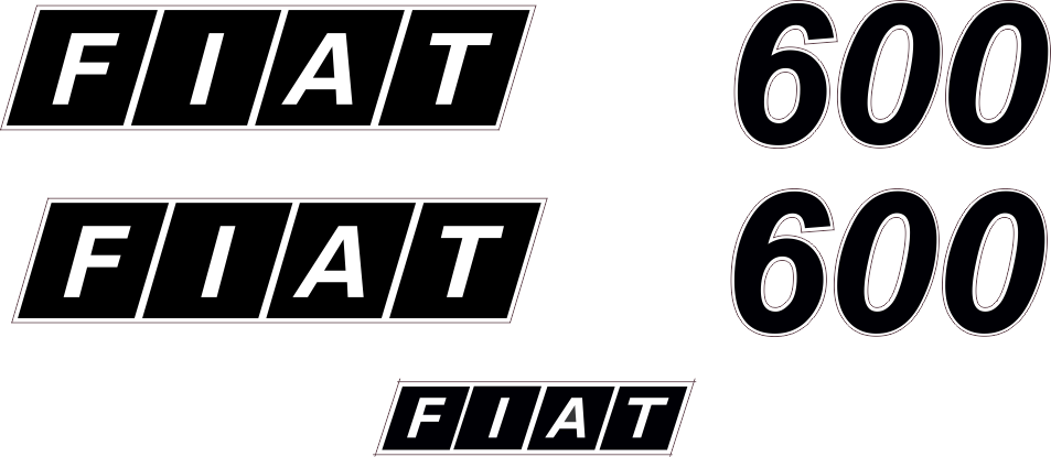 Jeu de bandeaux adhésifs pour Fiat R-0600