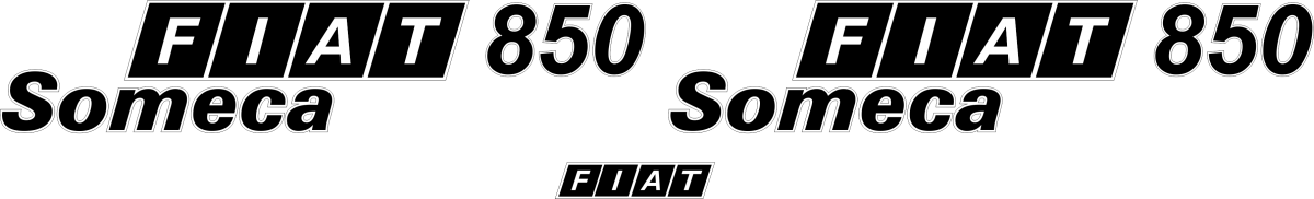 Jeu de bandeaux adhésifs pour Fiat R-0850