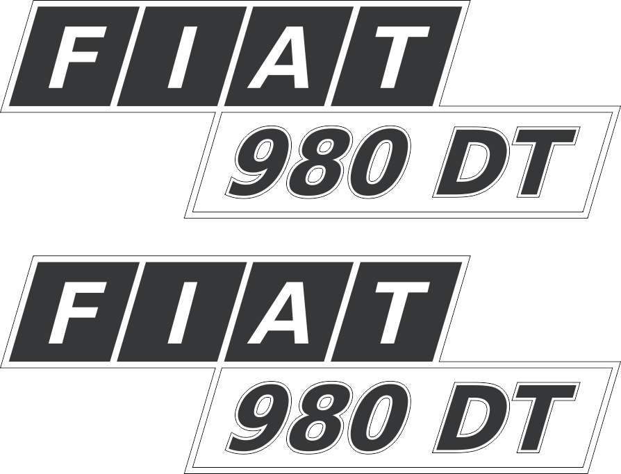 Jeu de bandeaux adhésifs pour Fiat V-0980DT