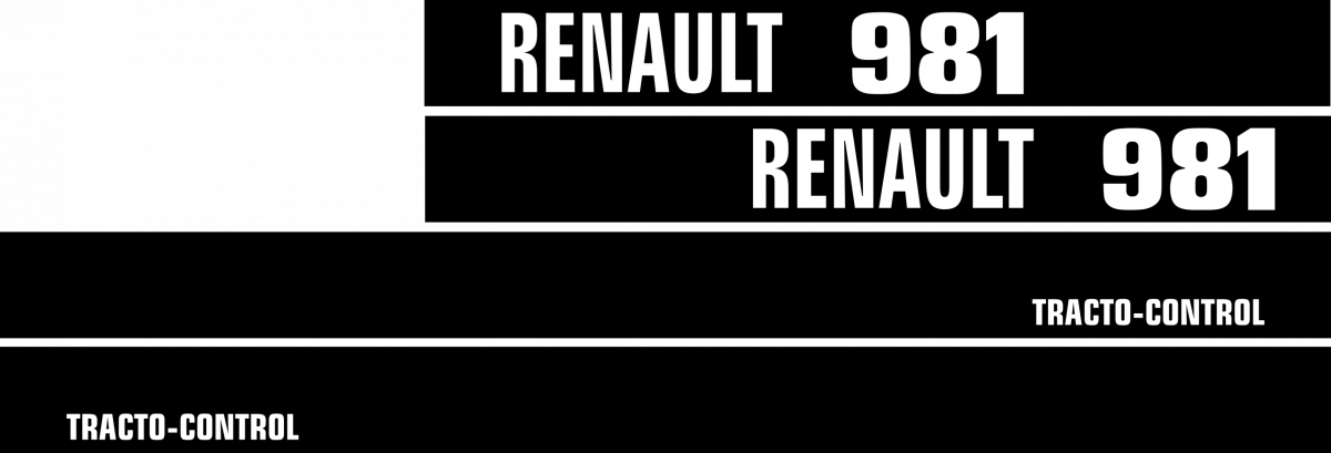 Autocollant tracteur Renault 981