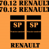 Autocollant tracteur Renault 70-12SP