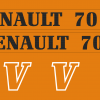 Autocollant tracteur Renault 70-12 V