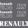 Autocollant tracteur Renault 75-14 RS