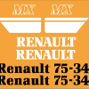 Autocollant tracteur Renault 75-34 MX