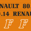 Autocollant tracteur Renault 80-14 F