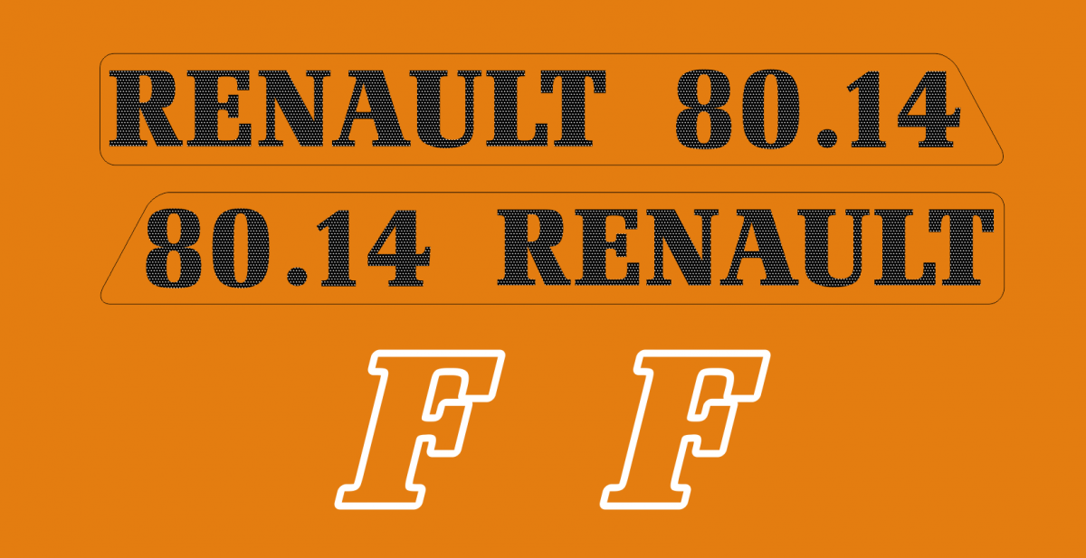 Autocollant tracteur Renault 80-14 F