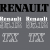 Autocollant tracteur Renault 95-12 TX