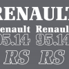 Autocollant tracteur Renault 95-14 RS