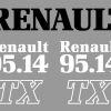 Autocollant tracteur Renault 95-14 TX