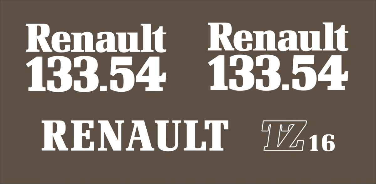 Jeu de bandeaux adhésifs pour RENAULT RVB-133-54 TZ16