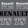 bandeaux adhésif capot pour RENAULT 077-14 TS