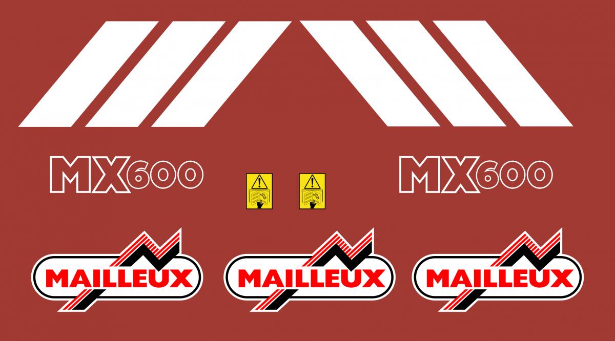 Autocollant pour chargeur Mailleux MX 600