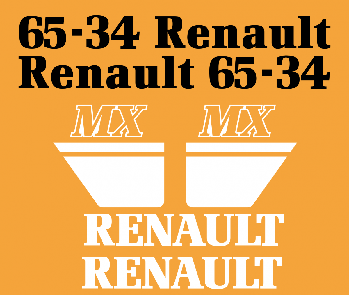 Jeu de bandeaux adhésifs pour RENAULT RVB-065-34MX