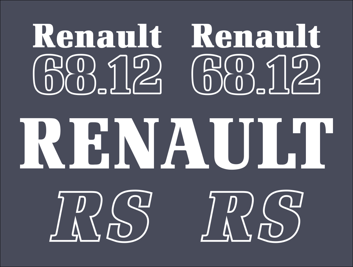 Jeu de bandeaux adhésifs pour RENAULT RVB-068-12RS