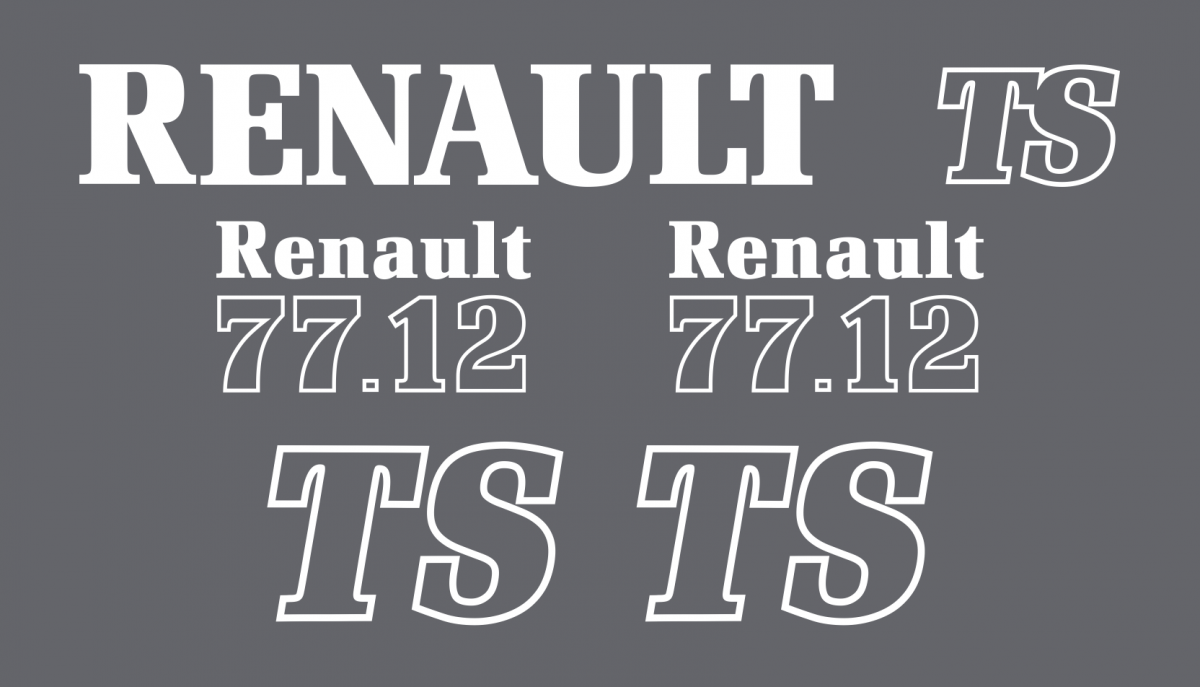 stickers RENAULT 77-12 TS