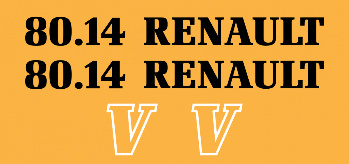stickers RENAULT 80-14 V