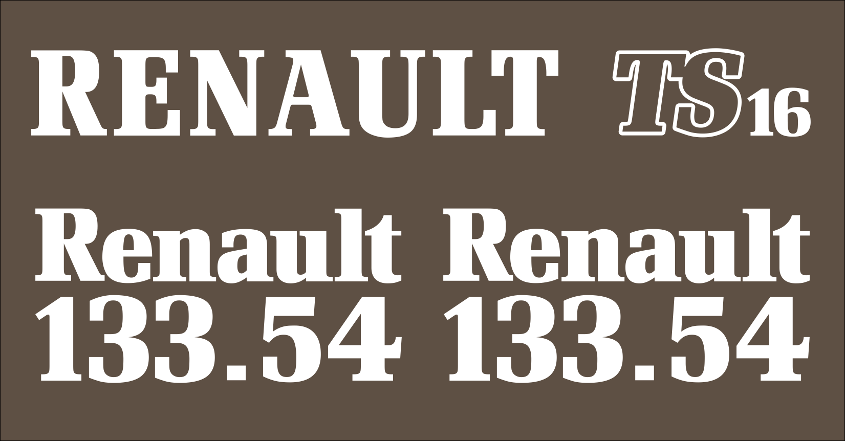 stickers RENAULT 133-54 TS16