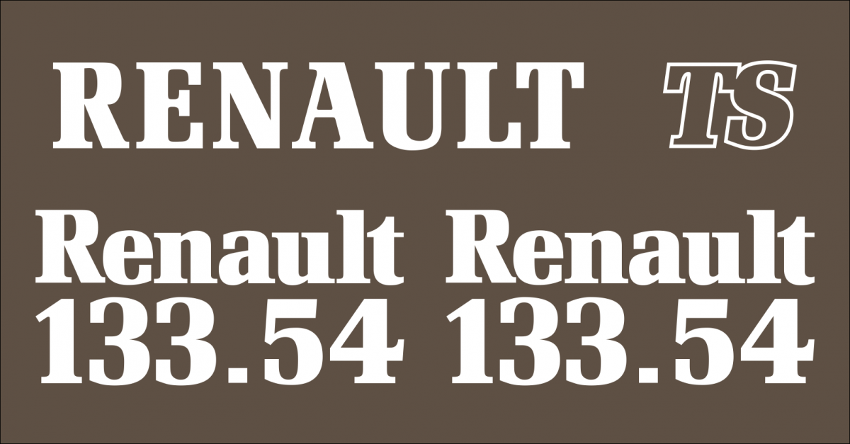stickers RENAULT 133-54 TS
