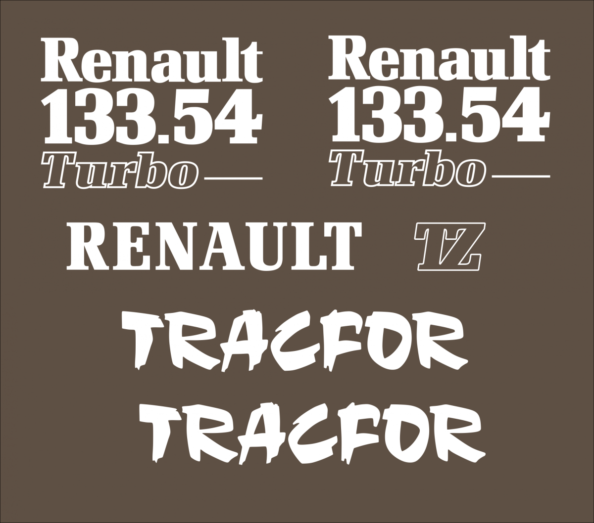 stickers RENAULT 133-54 TZ Tracfor