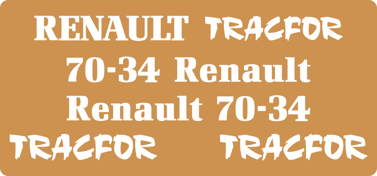 Jeu de bandeaux adhésifs pour RENAULT RVB-070-34 Tracfor-B