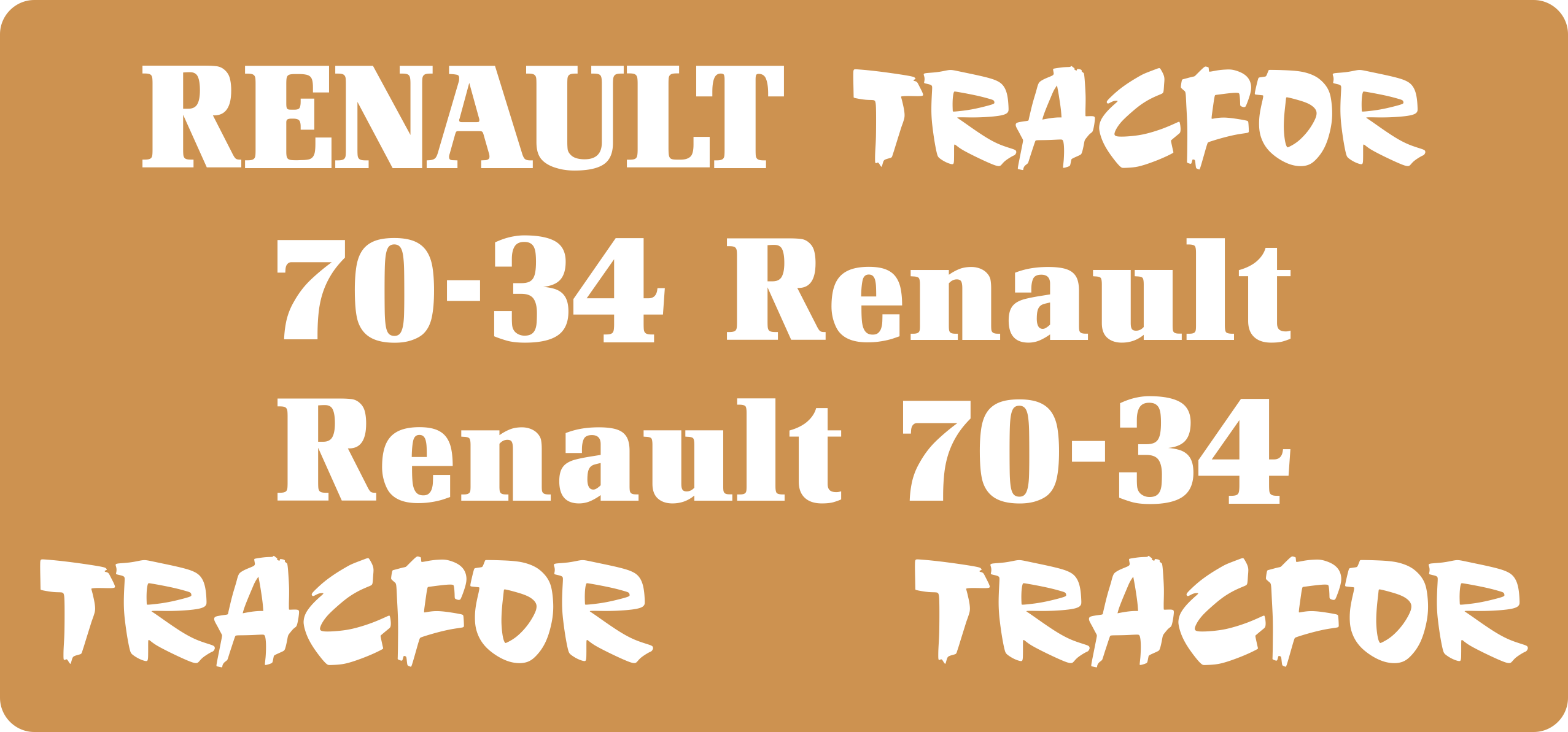 stickers RENAULT 70-34 Tracfor