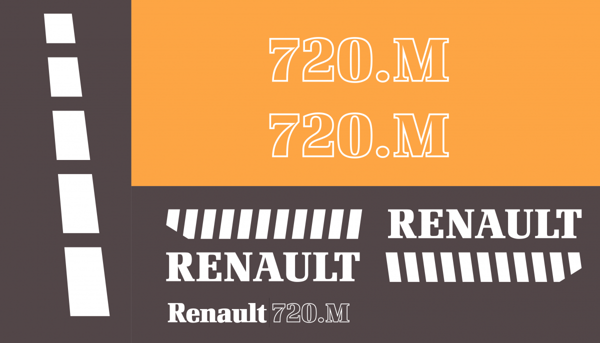 Jeu de bandeaux adhésifs pour RENAULT RVB-720M
