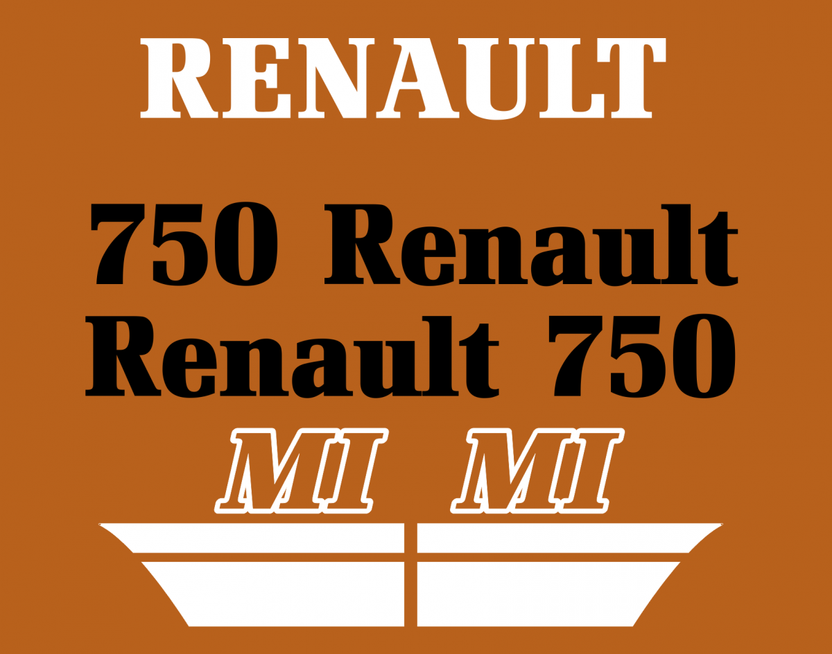 Jeu de bandeaux adhésifs pour RENAULT RVB-750MI